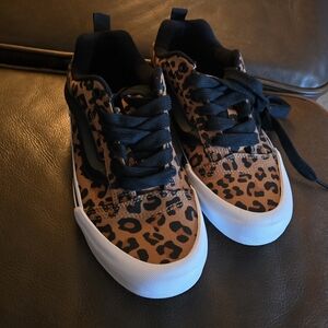 Vans Kids Sneakers - Leopard Print and Black